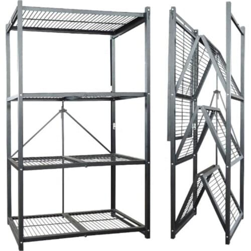 Household storage multifunctional portable shelving foldable steel racks for home kitchen