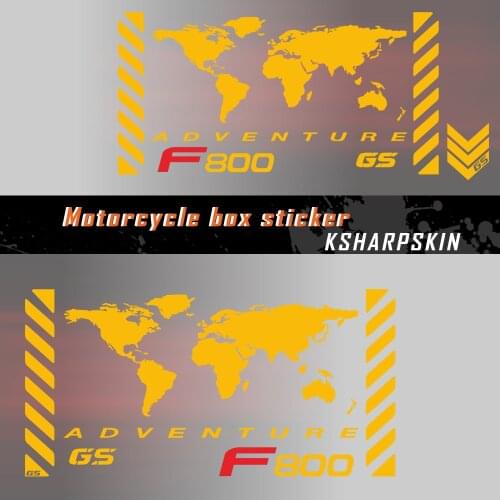 Motorcycle Aluminum Side Box Case Reflective sticker Decal Kit GS sign For BMW F800GS f 800 gs cases decals moto Pannier