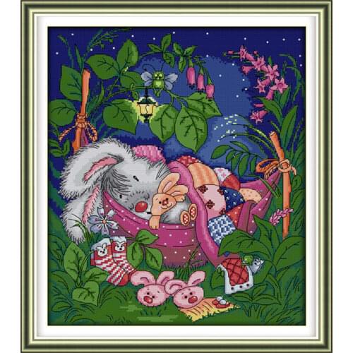 Sleep my joy cross stitch kit 18ct 14ct 11ct count printed canvas stitching embroidery DIY handmade needlework