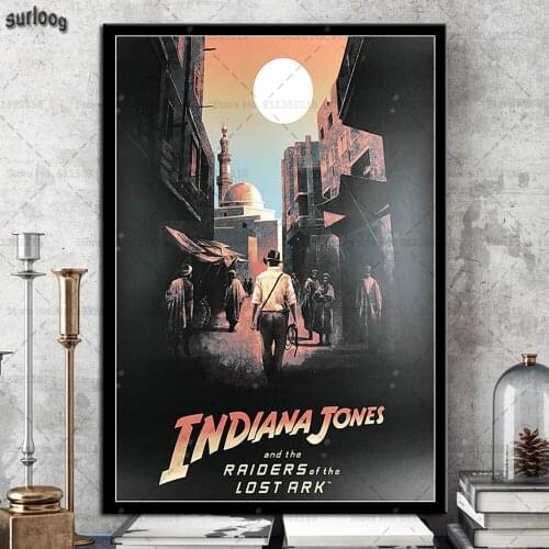 Indiana Jones Classic Movie Wall Art Poster Retro Pictures Prints Canvas Painting for Living Room Home Decor