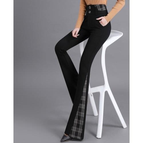 NewBility Women's Plaid Trousers