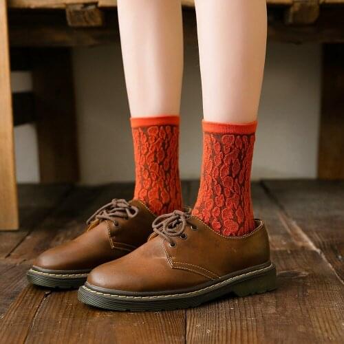 Autumn Fashion Wild High-Quality Socks Womens Mid-Tube Womens Socks Stereo Leopard Sexy Trendy Socks Japanese Cotton Socks ABC