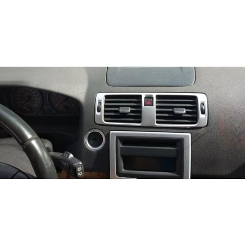 New Stainless Steel Car Front Dashboard Center AC Air Condition Vent Outlet Cover Trim For Volvo C30 S40 C70 2004-2013