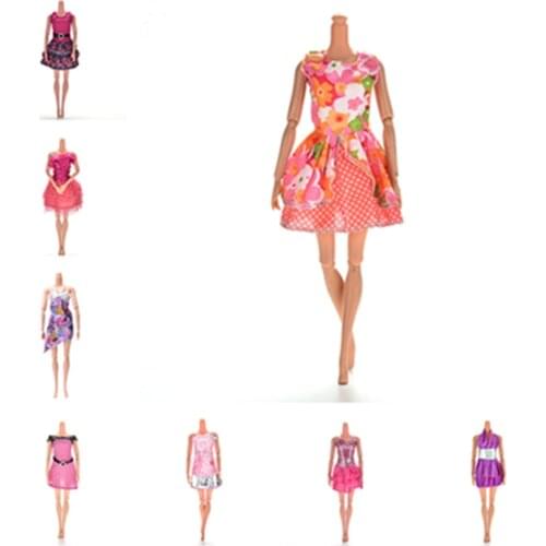Newest Handmade Different Colourful Fashion Dress Cute Cool Clothes For Doll Accessories Girl Gift Toy