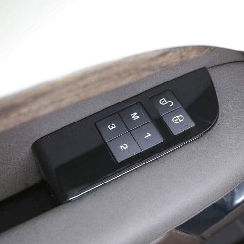 Black Gloss Car Door Switch Panel Child Safety Lock Trim 4pcs For Land Rover Discovery 5 2017