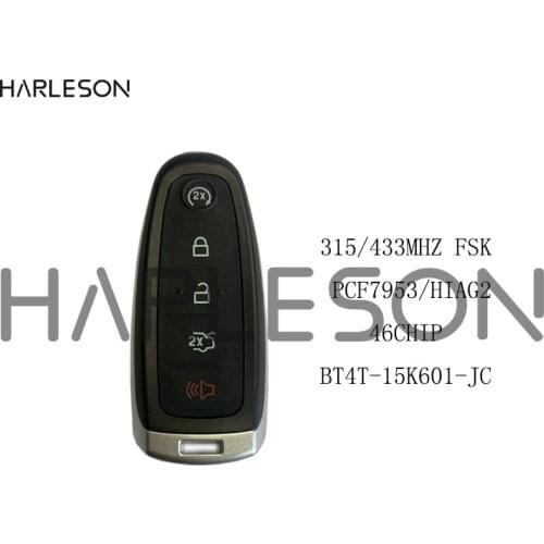 5 Buttons 315/433MHz PCF7953 Chip Smart Remote Key For Ford Focus Edge Escape Explorer Taurus Flex 2011-2016 BT4T-15K601-JC