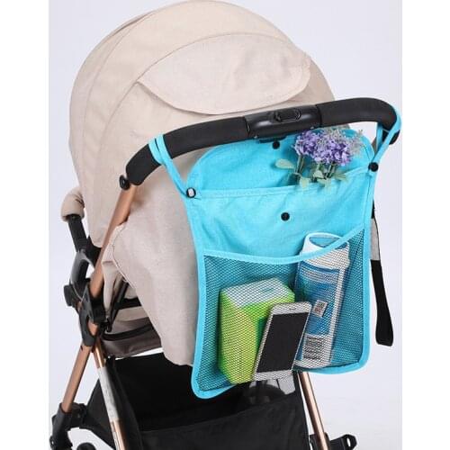 1pcs Infant Pram Cart Mesh Hanging Storage Bag Baby Trolley Bag Stroller Organizer Seat Pocket Carriage Bag Stroller Accessories