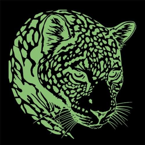 Patches Noctilucent Leopard Stickers for Clothes Thermal Transfer Printing Pattern DIY Decoration Luminous Style Animal Patch