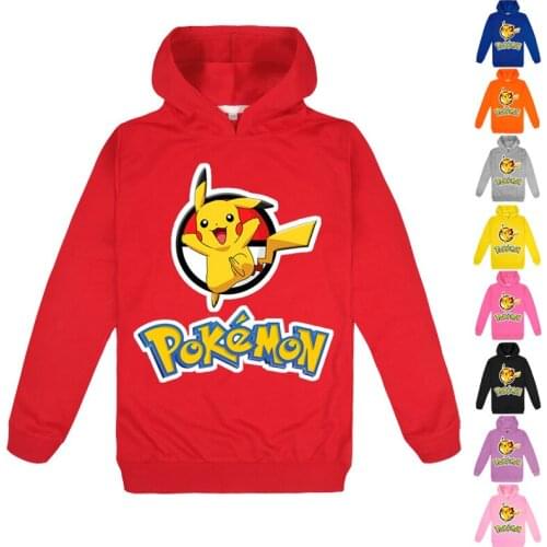 Takara Tomy Pokemon Go Spring Boy Clothes Long Sleeve Coat Girl Jacket Kids Hoodies Boy Sweatshirts Hooded Causal Kid Top