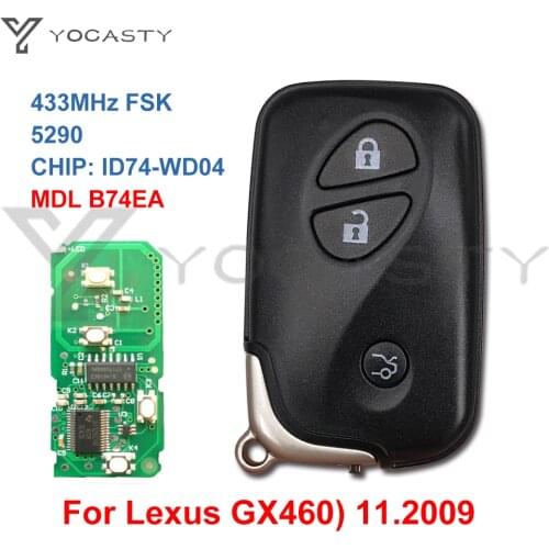 YOCASTY 3 Buttons ID74 PCB 5290 Smart Remote Key For Lexus GX460 2009 2013 2014 2015 2016 2017 Replace The Genuine Key 433MHz