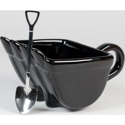 Funny Excavator Bucket Model Mugs Coffee Cups Digger Creative For Dessert Tea Milk Ceramic Clamshell Shovel Best Kids Child Gift