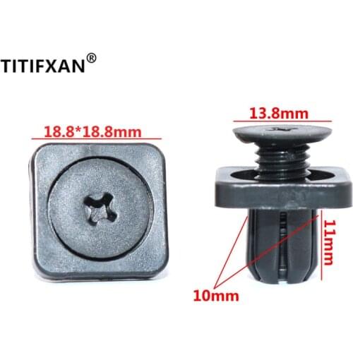 Auto engine lower guard square screw clips for Honda CRV Civic XRV Spirior ELYSION Odyssey Accord Jade Greiz Gienia fasteners