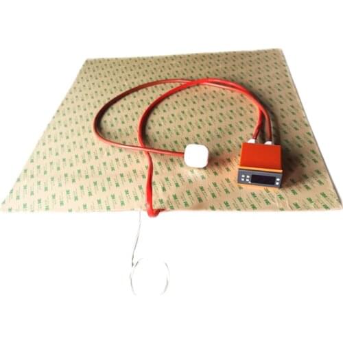 120V 1922W 620*620*1.5mm 3D Printer Heat Plate adhesive 1 side 100k thermistor digital thermostat on wire1500mm lead wire