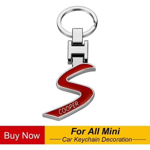 3D Metal S Emblem Car Keychain Key Ring For Mini Cooper S one JCW Clubman Countryman Paceman R56 R55 R60 R61 F55 F56 F54 F60
