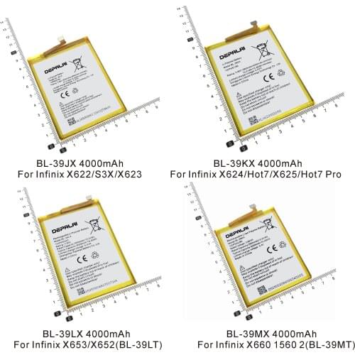 BL-39JX BL-39KX BL-39LX BL-39MX Battery For Infinix X622 S3X X623 X624 X625 Hot 7 Pro X653 X652 BL-39LT X660 1560 BL-39MT
