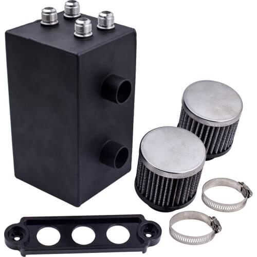 Civic Oil Catch Tank Racing Can 10AN Breather For Honda Integra EK EG DC Black