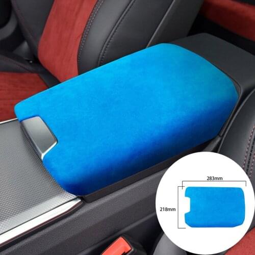 For Audi A6 A7 2019-2021 Alcantara Suede Wrapping Car Armrest Box Panel Covers Trim Sticker Internal Accessories Car-Styling