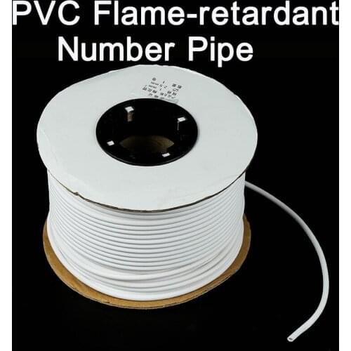 ID 0.5~25mm^2 PVC White Number Plum Tube Handwriting Ferrule Printing Machine Cable Sleeve Blank Wire Marker