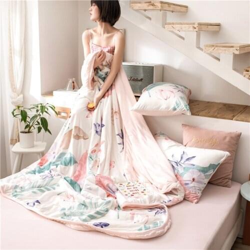 4pcs Set Soft Cotton Towel Blankets For Beds Cartoon Style Summer Quilt Full Queen Quilt Sofa Bed Cover Children Bedspread Sheet