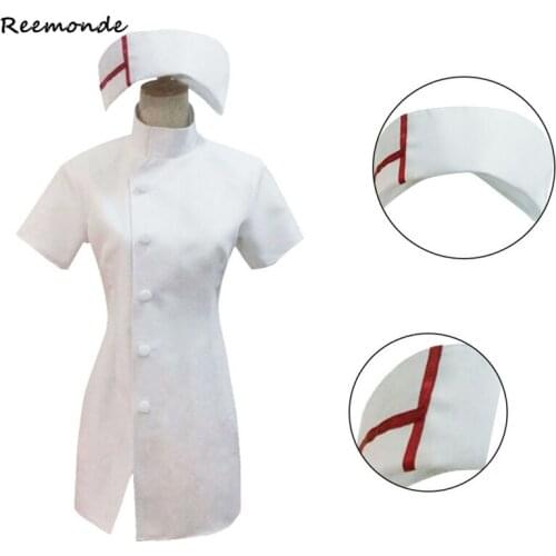 Anime Danganronpa 3 Mikan Tsumiki Cosplay Costumes Despair Mikan Wig Sexy White Nurse Uniform Sets For Women Girls Halloween