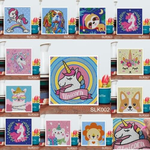 Cartoon Full Drill Diamond painting set Picture For Kids 5D Diamond Painting Kit With Frame kids arts kinderen toys gifts