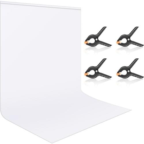 Neewer 3 x 3.6 Meters White Backdrop Screen, Backdrop Background Screen for Studio Photography,Selfie Video,Live Video Recording