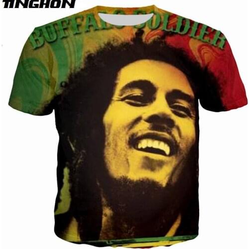 XS-7XL New Fashion 3D Print t-shirt clothes Women Men Bob Marley Short Sleeve t shirts Reggae Star Crewneck casual jumpe 02