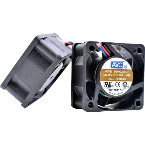 Brand new original DS04020B12H 4cm 4020 DC 12V 0.20A Double ball large air volume server dual fan cooling fan