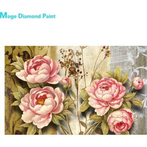 Retro Flower Diamond Painting Oil Floral Round Full Drill Rose Nouveaute DIY Mosaic Embroidery 5D Cross Stitch Home Decor Gifts