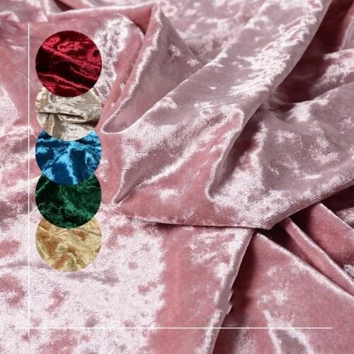 Luxurious Elastic Gold Diamond Velvet Fabric Stretch Flannel Cloth For Sewing Dress Casual Jacket And DIY Tablecloth KTJ8675