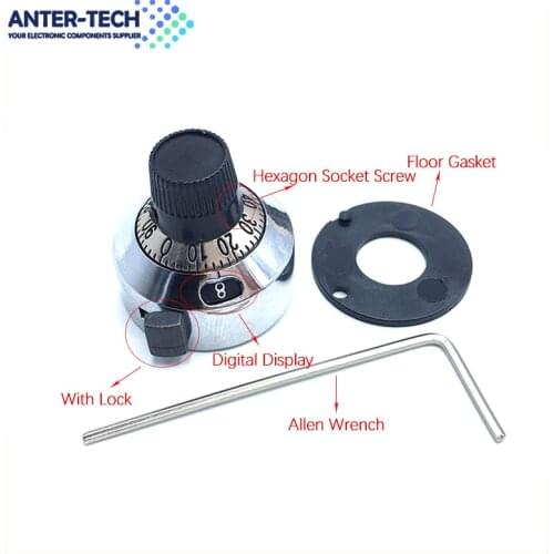 1PCS 3590S 6.35 mm precision scale knob potentiometer knob equipped with multi-turn potentiometer