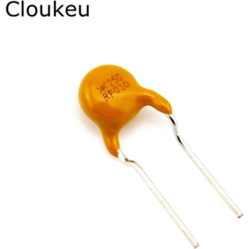 10Pcs TRF250-030 PPTC Resettable fuse 250V 0.03A 30MA RF030