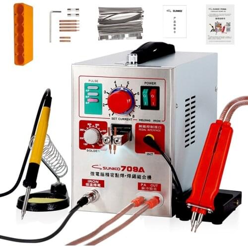SUNKKO 709A Spot Welder 1.9KW Lithium Pulse Battery Spot Welding Machine For Lithium Battery Pack Welding Precision Spot Welders