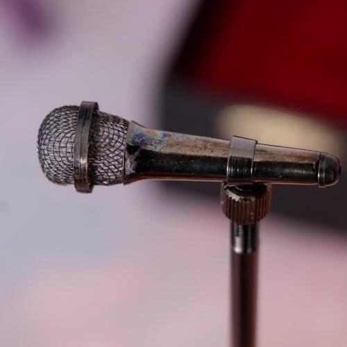 1/6 Copper Adjustable Microphone Model With Stand For For Blythe