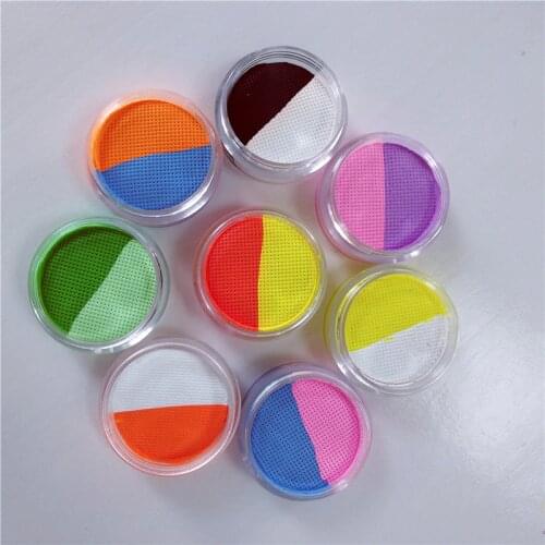 10g Two Color Face Paint Body Art Non Toxic Private Label Professional Water Based UV Rainbow Split Cake Children