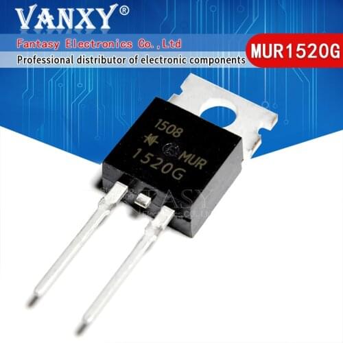 10pcs MUR1520 TO220-2 MUR1520CT TO-220 U1520 MUR1520G TO-220-2 200V 15A