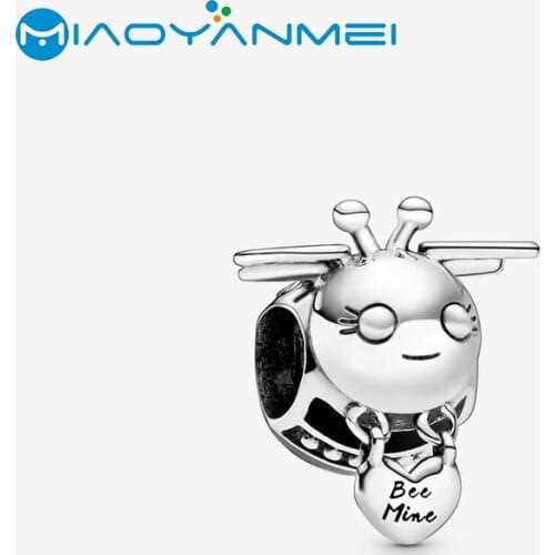 2020 Spring New 925 Sterling Silver Beads Bee Mine Charms fit Original Pandora Bracelets Classical Women DIY Fashion Jewelry