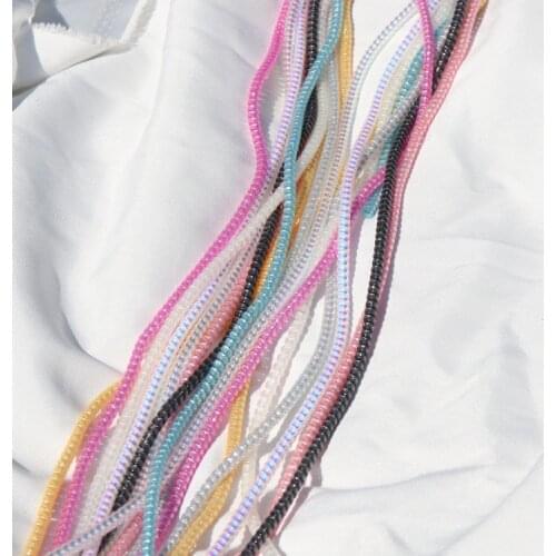 50pcs/lot Plating Sequins 1.5M TPU spiral USB Charging cable cord protector cable winder for iphone samsung cable protector