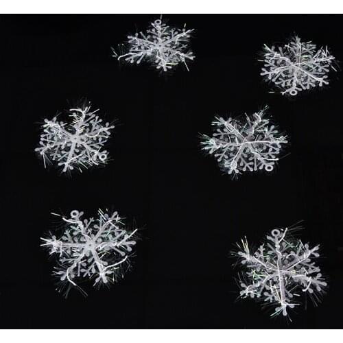 6pcs White Snowflake Ornaments Christmas Holiday Party Home Decor