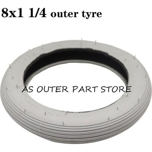 8x1 1/4 Tyre 8*1 1/4 Puncture Proof Wheel Tire 8x1 1/4 Outer Tyre for Electric Scooter, Folding Bicycle Parts