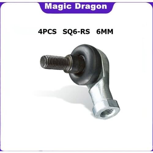 Free shipping 4pcs/lot SQ6 RS SQ6-RS 6mm Ball Joint Rod End Right Hand Tie Rod Ends Bearing SQ6RS High quality