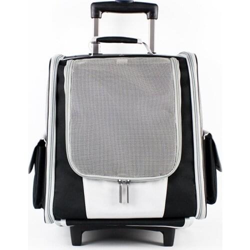 Large Cat Bag Portable With Trolley Shoulder Travel Backpack Large Capacity Cat Outing Bag Breathable Pet Trolley Case