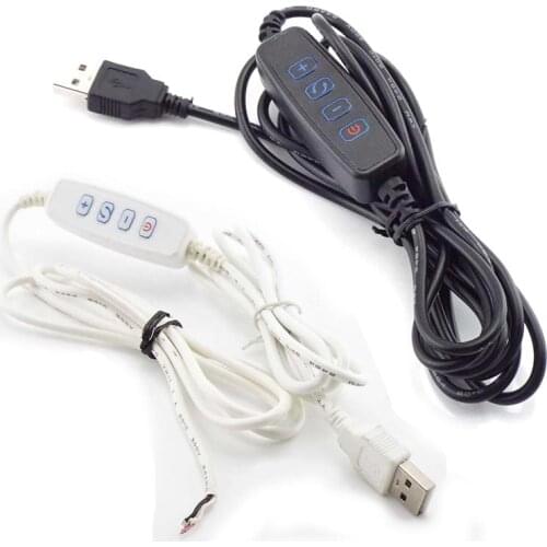 DC 5V LED Dimmer USB Port Power Supply Line Dimming Color-matching Extension Cable With ON OFF Switch Adapter For LED Light Bulb