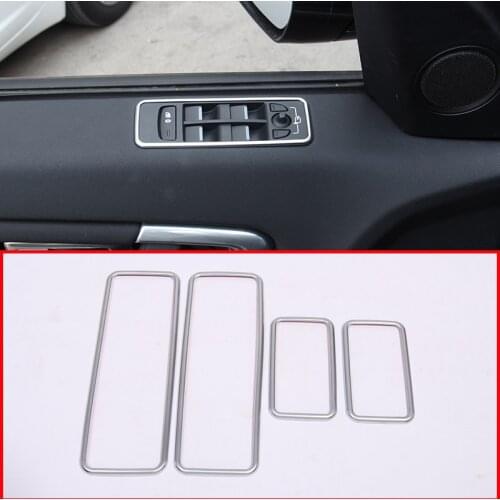 For Land Rover Discovery Sport Car-Styling ABS Chrome Window Lift Switch Frame Trim Stickers 2015-2018