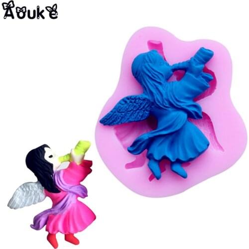 Cookies Liquid Silicone Mold Angel Shape Cake Chocolate Molds Pastry Pudding Ice Cube Mould Wedding Decoration DIY Baking Tools