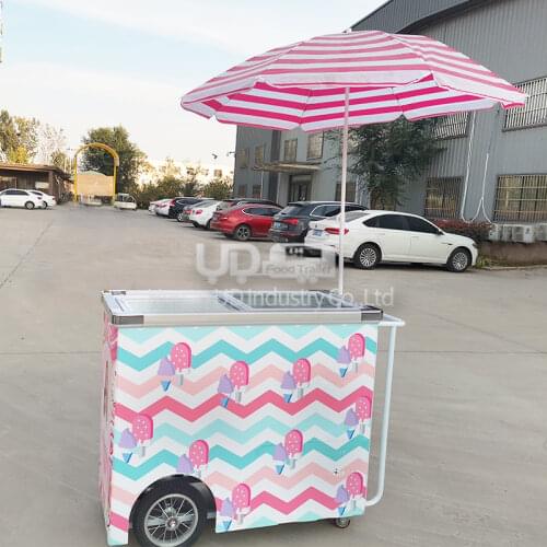 Custom Size Mobile Hot Dog Push Trolley Sweets Pizza Snacks Gelato Carts