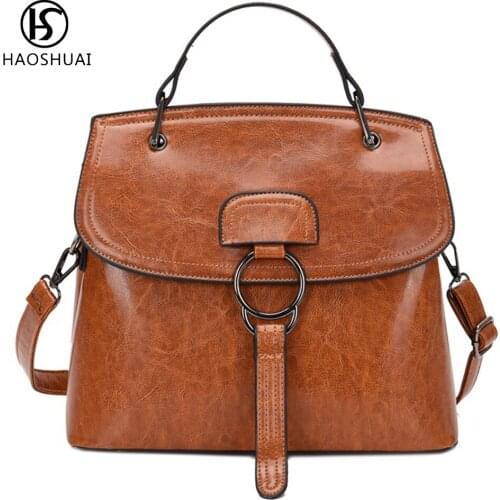 Коричневые женские сумки HAOSHUAI China At AliExpress