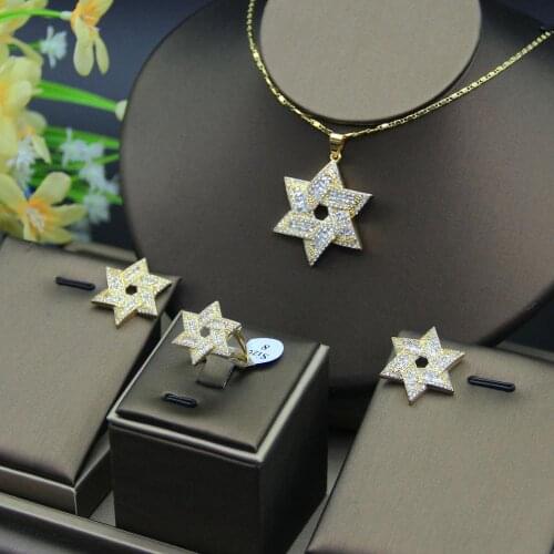 HERHOME 3 PCS Luxury Nigeria CZ Zircon Jewelry Set Women Wedding Dress India Africa Bride Necklace Earrings Accessory