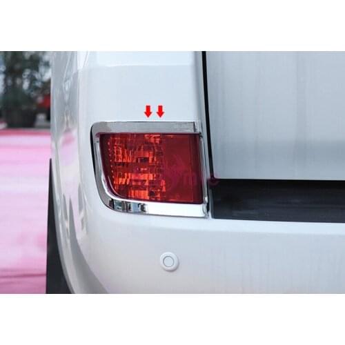 Chrome Car-Styling Rear Fog Lamp Cover Light Overlay Trim Frame 2016 2017 2018 For Toyota Land Cruiser 200 Accessories