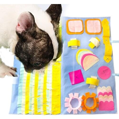 Dog Stress Relief Nosework Puzzle Toy Pet Dog Sniffs Mat Dog Puppy Slow Feeding Mat Smell Training Blanket For Pet Nose Pad